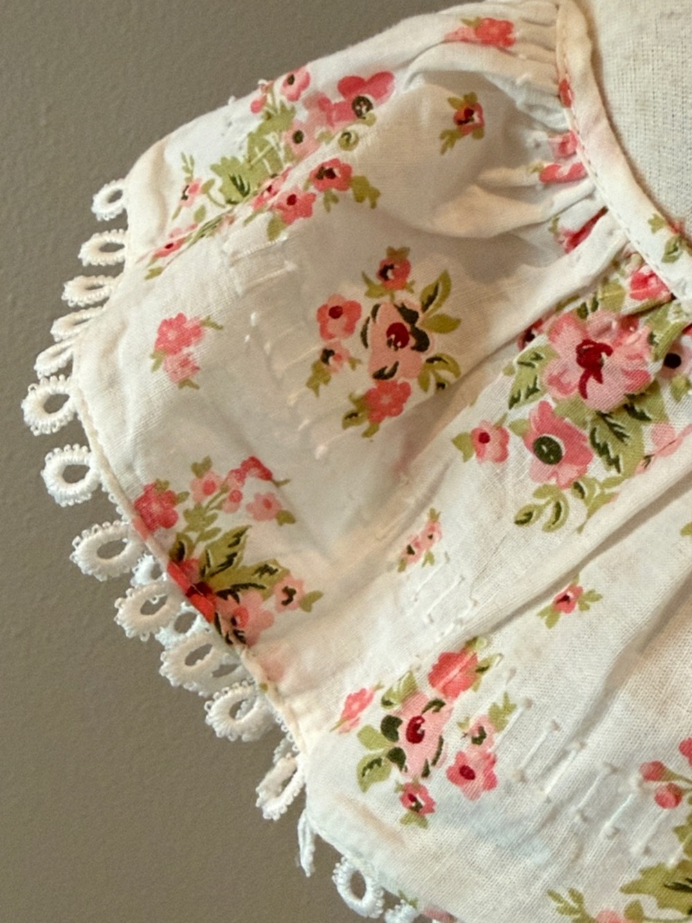 Floral Off-Shoulder Maxi Dress in White with Pink Roses - Picture 5 of 9